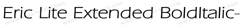 Eric Lite Extended BoldItalic字体转换